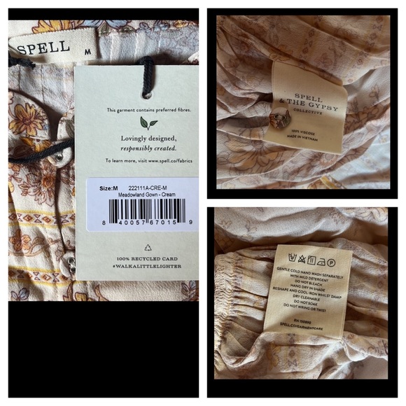 Spell Meadowland Gown in Cream - Picture 14 of 16